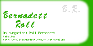 bernadett roll business card